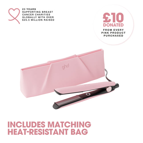 GHD Gold Hair Straightener in Dusted Pink (26mm plate)