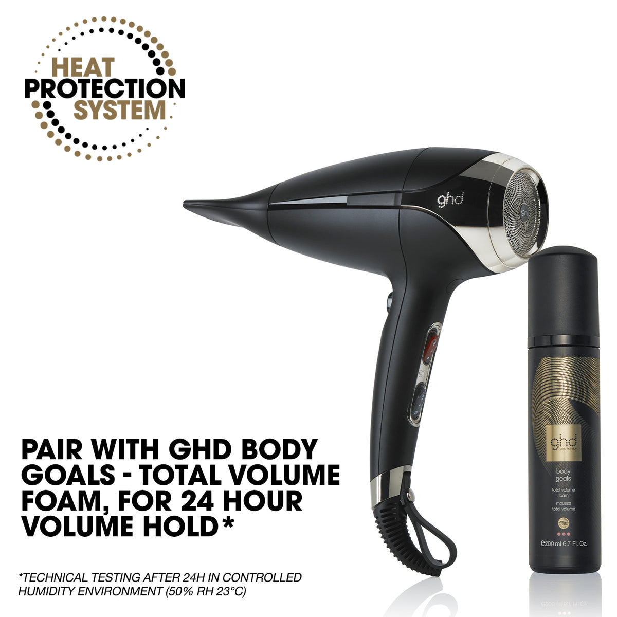 GHD Helios Professional Hair Dryer in Black
