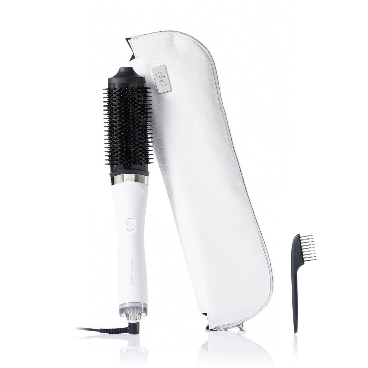 GHD Duet Blow Dry Hair Dryer Brush in White