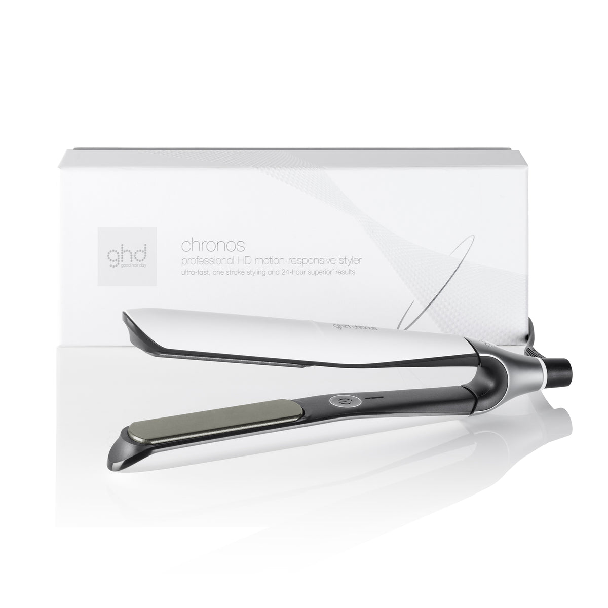 GHD Chronos Professional Hair Straightener (26mm plate) White