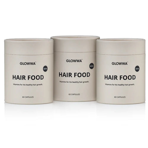 Glowwa Hair Food Mens Hair Vitamins - 3 Month Supply