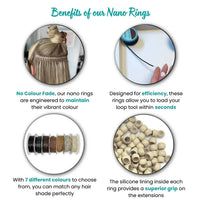 Hair Made Easi Silicone Lined 3mm Pre-Loaded Nano Rings (1000)