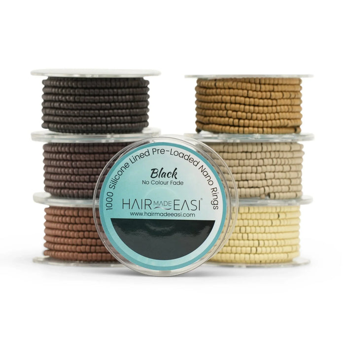 Hair Made Easi Silicone Lined 3mm Pre-Loaded Nano Rings (1000)