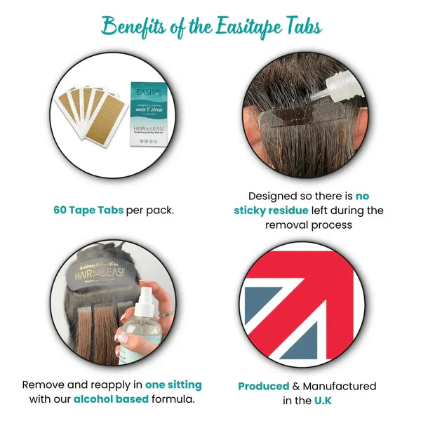 Easitape Hair Extension Double Sided Tape Tabs (60 per pack)